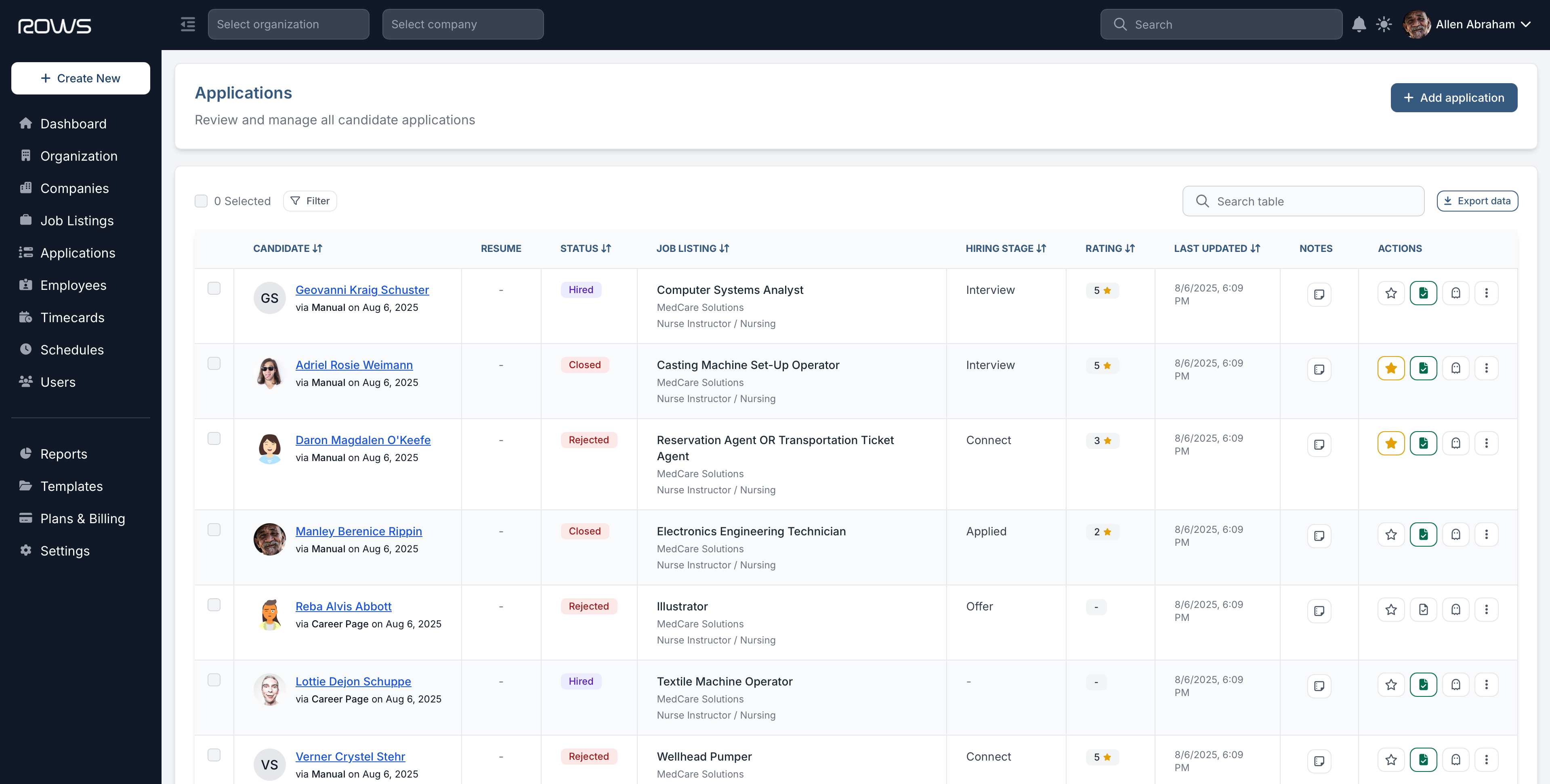 Hiring & Onboarding Dashboard